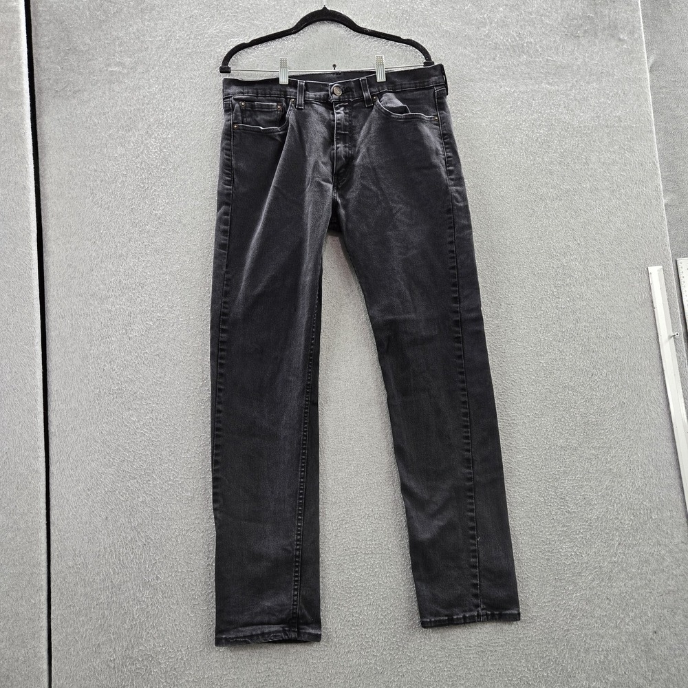Levi's 505 Men Jeans 33X32 Black Denim Regular Fit Straight Leg 31" Inseam